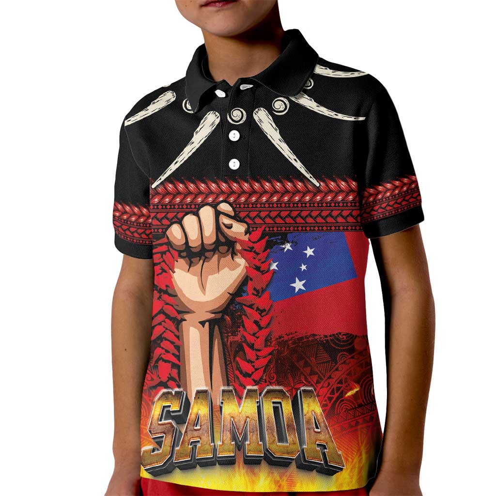 Personalised Samoan Spirit - Samoa Tribal Heritage Kid Polo Shirt