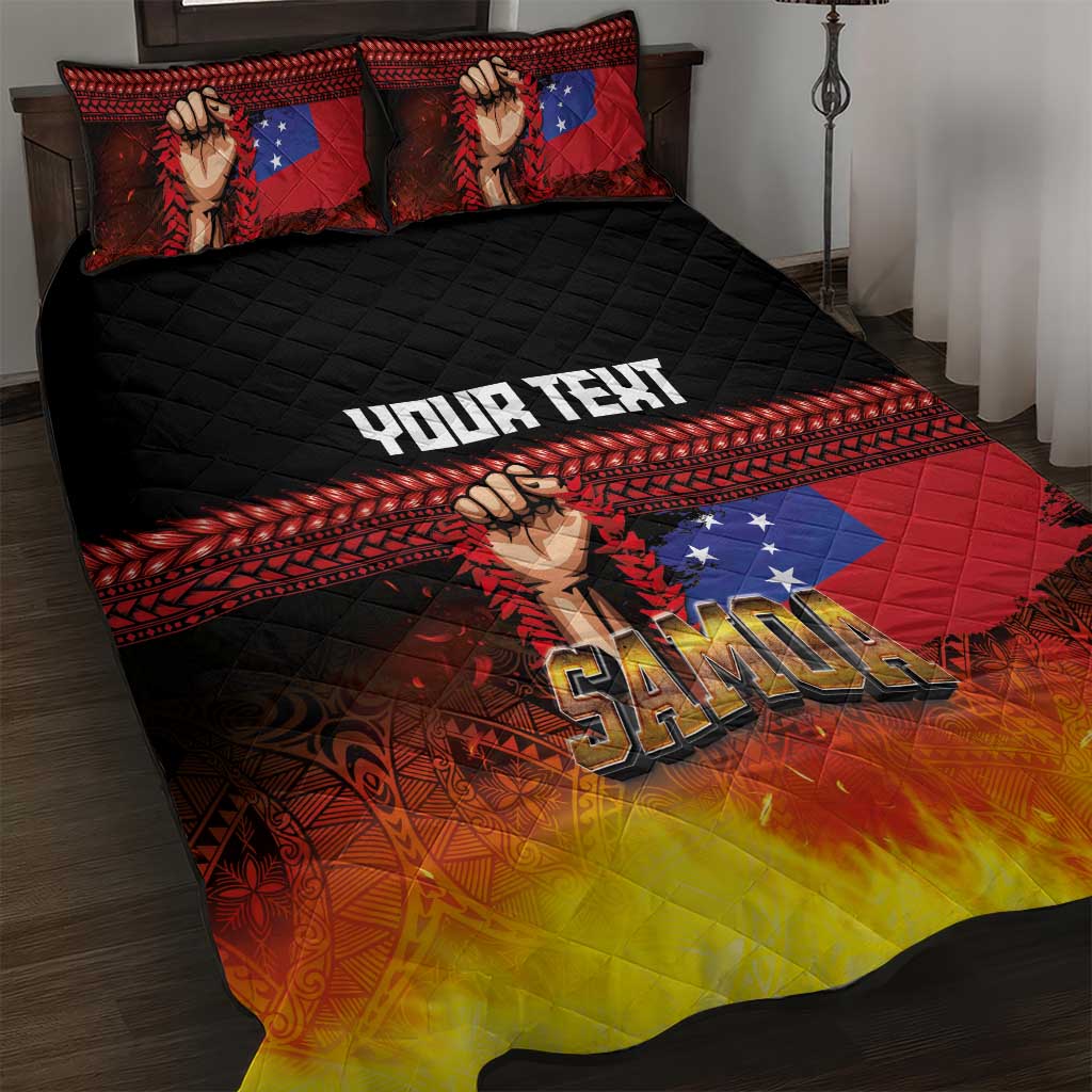 Personalised Samoan Spirit - Samoa Tribal Heritage Quilt Bed Set