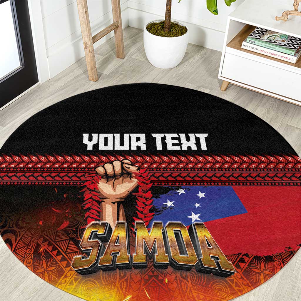 Personalised Samoan Spirit - Samoa Tribal Heritage Round Carpet