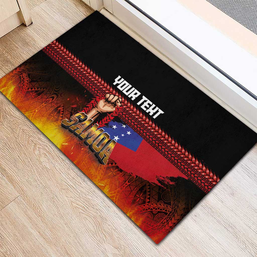 Personalised Samoan Spirit - Samoa Tribal Heritage Rubber Doormat