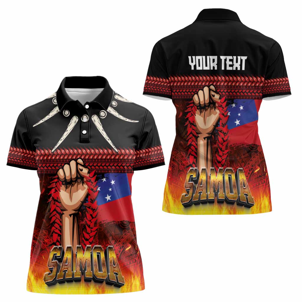 Personalised Samoan Spirit - Samoa Tribal Heritage Women Polo Shirt
