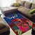 Proud of Samoa Area Rug Ula Nifo with Samoa 685 and Hibiscus Tapa Tribal Pattern