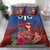 Proud of Samoa Bedding Set Ula Nifo with Samoa 685 and Hibiscus Tapa Tribal Pattern