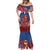 Proud of Samoa Mermaid Dress Ula Nifo with Samoa 685 and Hibiscus Tapa Tribal Pattern