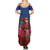 Proud of Samoa Summer Maxi Dress Ula Nifo with Samoa 685 and Hibiscus Tapa Tribal Pattern