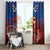 Proud of Samoa Window Curtain Ula Nifo with Samoa 685 and Hibiscus Tapa Tribal Pattern