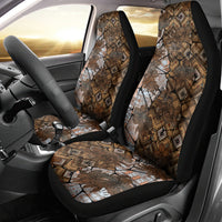 Fiji Masi Tapa Tribal Car Seat Cover Old Hibiscus Vintage Style LT03 - Polynesian Pride
