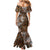 Fiji Masi Tapa Tribal Family Matching Mermaid Dress and Hawaiian Shirt Old Hibiscus Vintage Style LT03 - Polynesian Pride