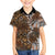 Fiji Masi Tapa Tribal Family Matching Off Shoulder Short Dress and Hawaiian Shirt Old Hibiscus Vintage Style LT03 Son's Shirt Brown - Polynesian Pride