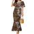 Fiji Masi Tapa Tribal Mermaid Dress Old Hibiscus Vintage Style LT03 Women Brown - Polynesian Pride