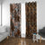 Fiji Masi Tapa Tribal Window Curtain Old Hibiscus Vintage Style LT03 With Grommets Brown - Polynesian Pride