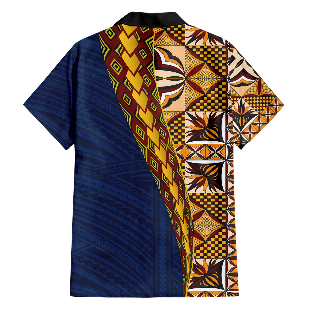 Samoan Siapo Family Matching Short Sleeve Bodycon Dress and Hawaiian Shirt Tatau Pattern Half Style LT03 - Polynesian Pride