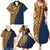 Samoan Siapo Family Matching Summer Maxi Dress and Hawaiian Shirt Tatau Pattern Half Style LT03 - Polynesian Pride