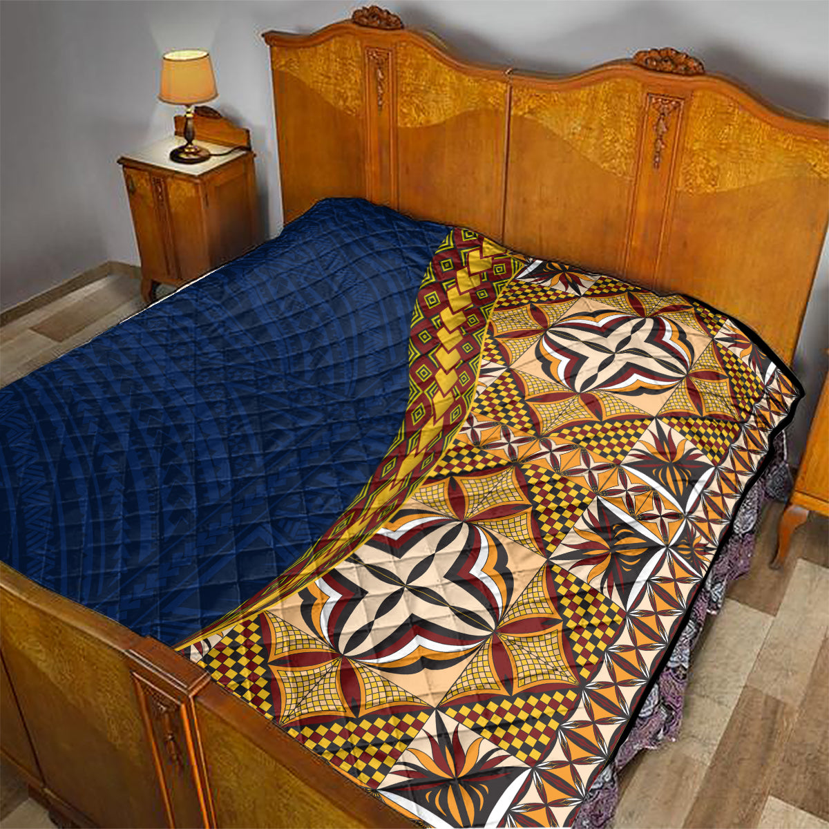 Samoan Siapo Quilt Tatau Pattern Half Style LT03 - Polynesian Pride