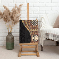 Samoan Siapo Canvas Wall Art Tatau Pattern Half Style Retro Mode LT03 - Polynesian Pride