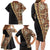 Samoan Siapo Family Matching Long Sleeve Bodycon Dress and Hawaiian Shirt Tatau Pattern Half Style Retro Mode LT03 - Polynesian Pride