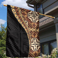 Samoan Siapo Garden Flag Tatau Pattern Half Style Retro Mode LT03 - Polynesian Pride
