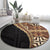 Samoan Siapo Round Carpet Tatau Pattern Half Style Retro Mode LT03 - Polynesian Pride