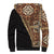 Samoan Siapo Sherpa Hoodie Tatau Pattern Half Style Retro Mode LT03 - Polynesian Pride