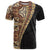 Samoan Siapo T Shirt Tatau Pattern Half Style Retro Mode LT03 Brown - Polynesian Pride