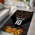 Custom New Zealand Rugby Area Rug Black Fern Maori Tribal Pattern