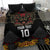 Custom New Zealand Rugby Bedding Set Black Fern Maori Tribal Pattern