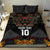 Custom New Zealand Rugby Bedding Set Black Fern Maori Tribal Pattern