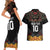 Custom New Zealand Rugby Couples Matching Short Sleeve Bodycon Dress and Hawaiian Shirt Black Fern Maori Tribal Pattern LT03 - Polynesian Pride