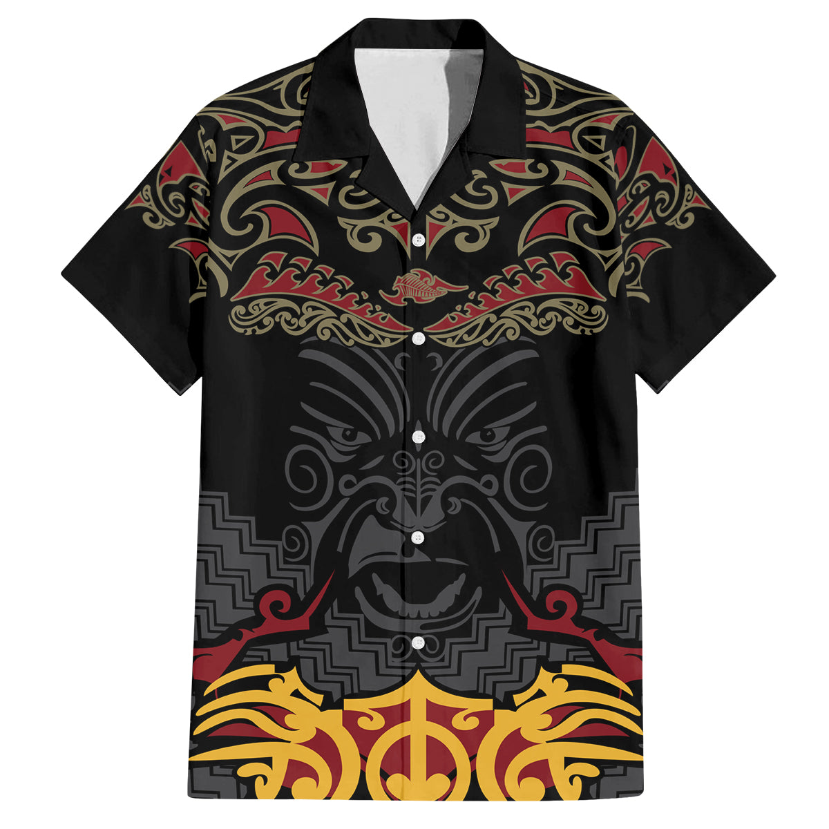 Custom New Zealand Rugby Family Matching Long Sleeve Bodycon Dress and Hawaiian Shirt Black Fern Maori Tribal Pattern LT03 Dad's Shirt - Short Sleeve Black - Polynesian Pride