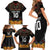 Custom New Zealand Rugby Family Matching Short Sleeve Bodycon Dress and Hawaiian Shirt Black Fern Maori Tribal Pattern LT03 - Polynesian Pride