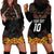 Custom New Zealand Rugby Hoodie Dress Black Fern Maori Tribal Pattern LT03 - Polynesian Pride