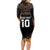 Custom New Zealand Rugby Long Sleeve Bodycon Dress Black Fern Maori Tribal Pattern LT03 - Polynesian Pride