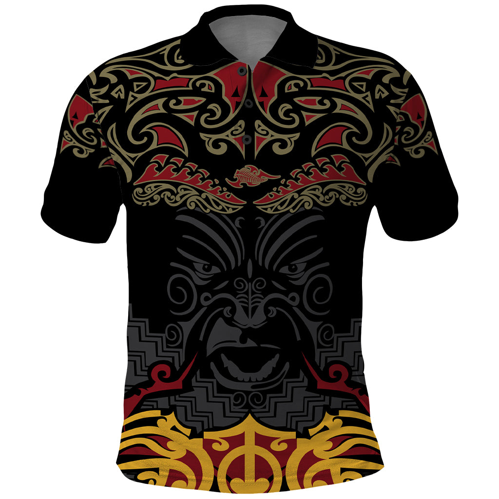 Custom New Zealand Rugby Polo Shirt Black Fern Maori Tribal Pattern LT03 Black - Polynesian Pride