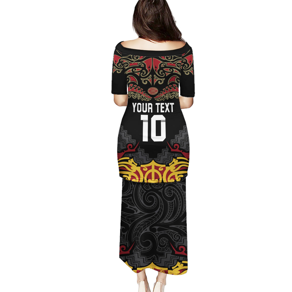 Custom New Zealand Rugby Puletasi Black Fern Maori Tribal Pattern LT03 - Polynesian Pride