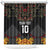 Custom New Zealand Rugby Shower Curtain Black Fern Maori Tribal Pattern