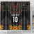 Custom New Zealand Rugby Shower Curtain Black Fern Maori Tribal Pattern