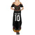 Custom New Zealand Rugby Summer Maxi Dress Black Fern Maori Tribal Pattern LT03 - Polynesian Pride