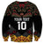 Custom New Zealand Rugby Sweatshirt Black Fern Maori Tribal Pattern LT03 - Polynesian Pride