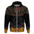 Custom New Zealand Rugby Zip Hoodie Black Fern Maori Tribal Pattern LT03 Zip Hoodie Black - Polynesian Pride