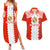 Custom Tonga Rugby Couples Matching Summer Maxi Dress and Hawaiian Shirt Ikale Tahi Ngatu Tribal Pattern LT03