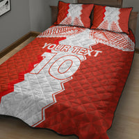Custom Tonga Rugby Quilt Bed Set Ikale Tahi Ngatu Tribal Pattern