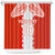 Custom Tonga Rugby Shower Curtain Ikale Tahi Ngatu Tribal Pattern