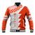 Custom Tonga Rugby Baseball Jacket Ikale Tahi Ngatu Tribal Pattern Half Style LT03