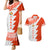 Custom Tonga Rugby Couples Matching Mermaid Dress and Hawaiian Shirt Ikale Tahi Ngatu Tribal Pattern Half Style LT03