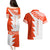 Custom Tonga Rugby Couples Matching Puletasi and Hawaiian Shirt Ikale Tahi Ngatu Tribal Pattern Half Style LT03