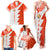 Custom Tonga Rugby Family Matching Tank Maxi Dress and Hawaiian Shirt Ikale Tahi Ngatu Tribal Pattern Half Style LT03