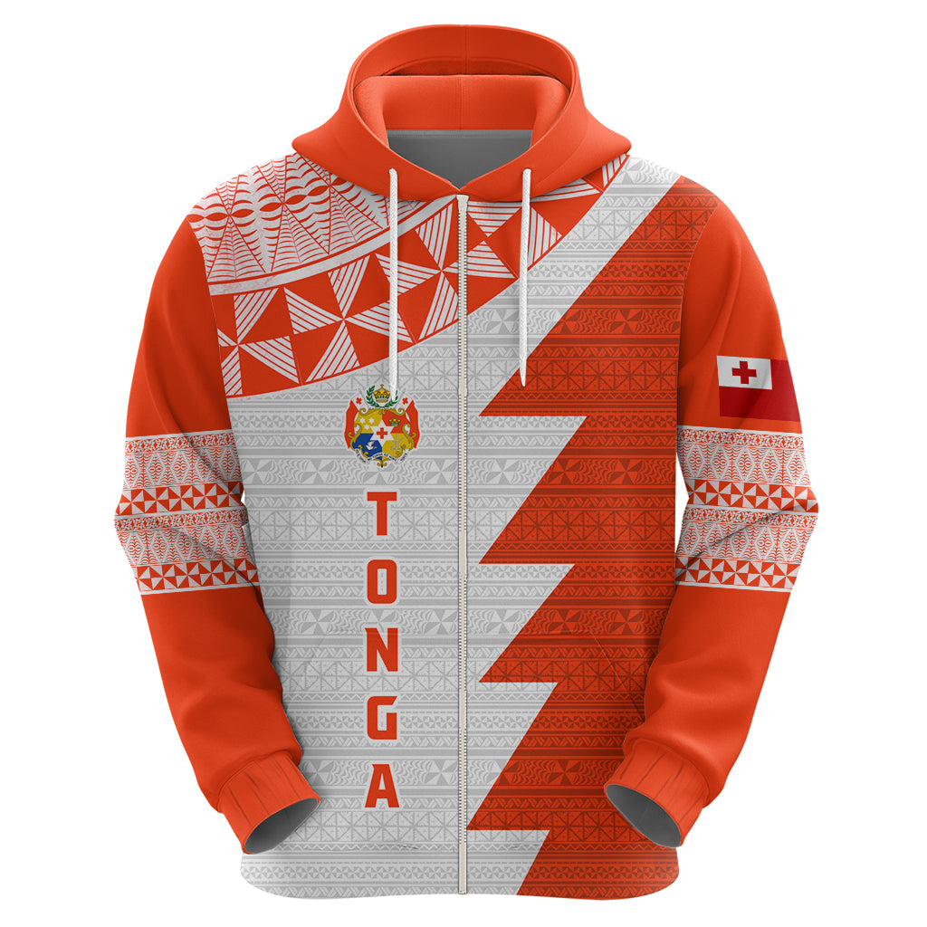 Custom Tonga Rugby Hoodie Ikale Tahi Ngatu Tribal Pattern Half Style LT03