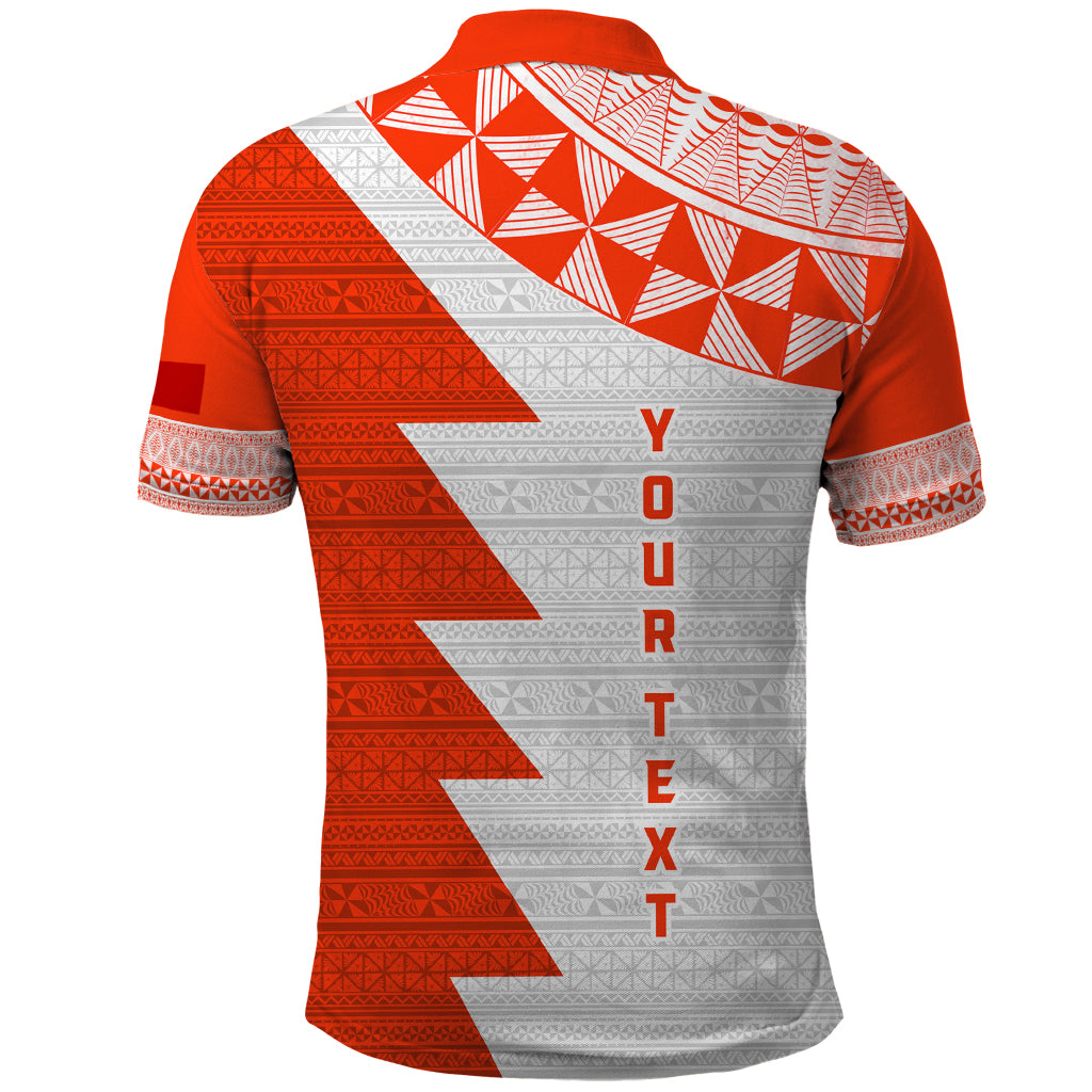Custom Tonga Rugby Polo Shirt Ikale Tahi Ngatu Tribal Pattern Half Style LT03