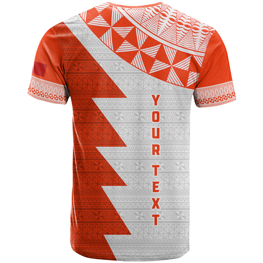 Custom Tonga Rugby T Shirt Ikale Tahi Ngatu Tribal Pattern Half Style LT03
