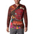 American Samoa Manulele Tausala Nu'uuli Button Sweatshirt Tatau Art Pattern with Tropical Plants